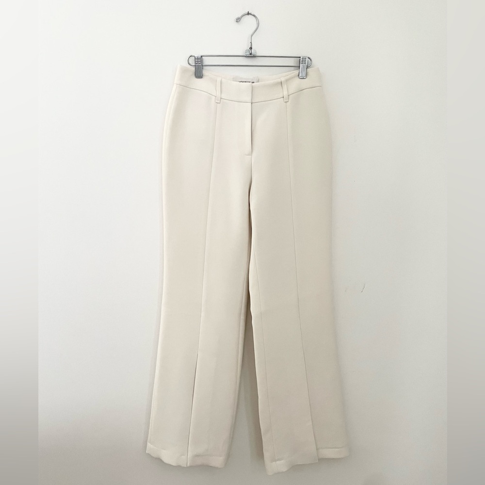 LAFAYETTE 148 white with ankle slit trouser pants 27